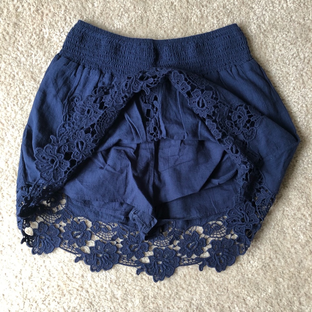 NWOT Blue Lace Short Skirt